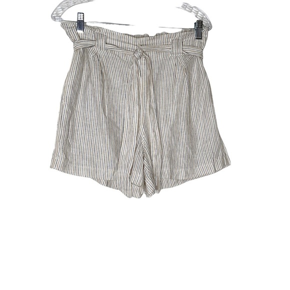 Max Studio linen blend shorts with front tie and paper-bag waistline Size XS - Picture 4 of 7